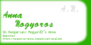 anna mogyoros business card